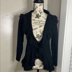 White House Black Market Classic Black Cardigan